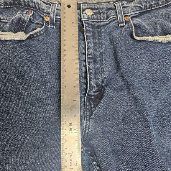 Levis Jeans Men 36x32 Blue 501 Denim Medium Wash Button Fly Straight Leg Casual - Picture 6 of 9